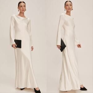 New Reformation Ciana Satin Dress